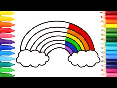 480x360 How To Draw A Rainbow Coloring Pages Kids Songs Learn Drawing