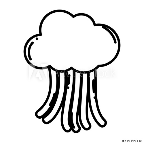 500x500 Line Fluffy Cloud With Nice Rainbow In The Sky