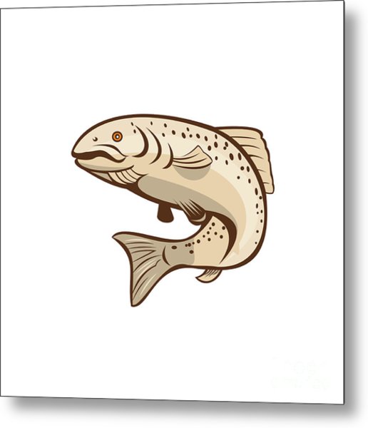 516x600 Rainbow Trout Jumping Cartoon Digital Art