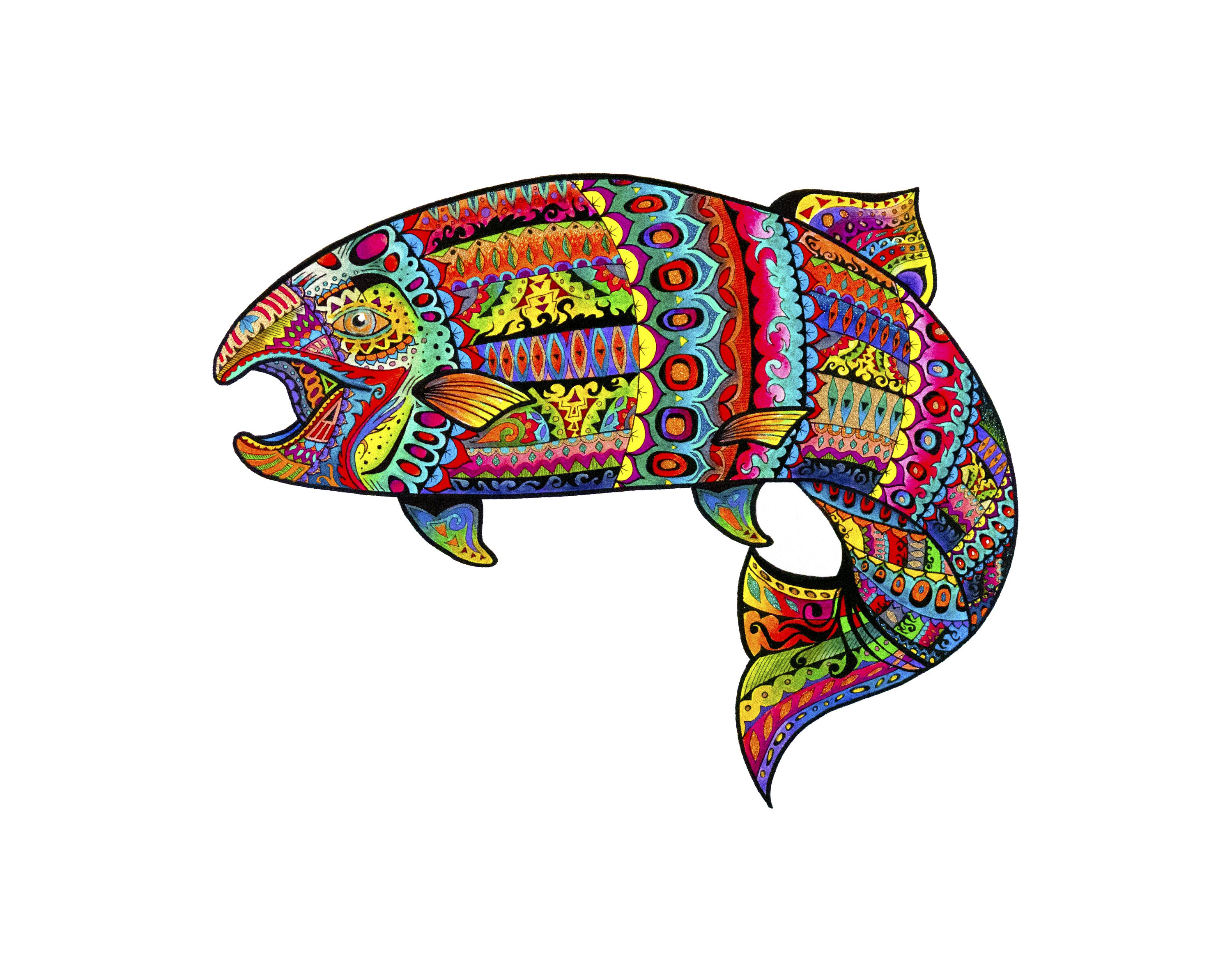 3000x2357 rainbow trout trout art fishing fishing art fish art etsy
