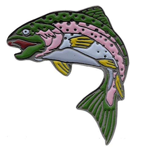 494x500 Rainbow Trout Fish Pan Hat Or Lapel Pin Jewelry