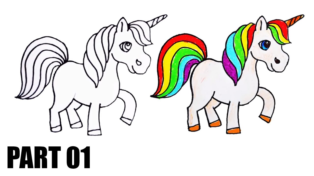 1280x720 How To Draw Rainbow Unicorn For Kids