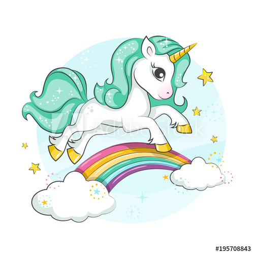 Rainbow Unicorn Drawing | Free download on ClipArtMag