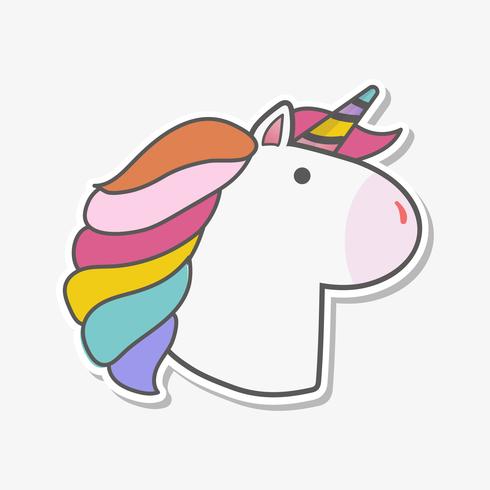 490x490 Magical Rainbow Unicorn Sticker Vector