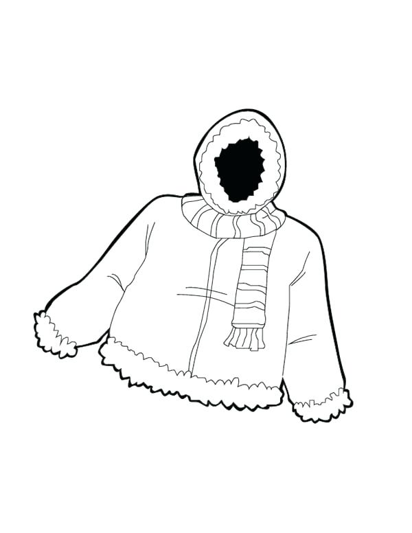 600x776 Coat Drawing Winter For Free Download
