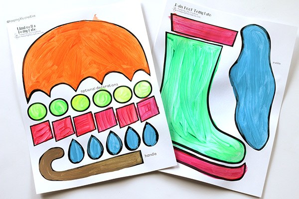 600x400 Rainy Day Umbrella And Rain Boot Craft