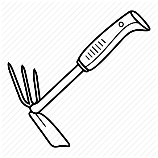 512x512 Dual, Gardering, Hoe, Rake, Shovel, Small Icon