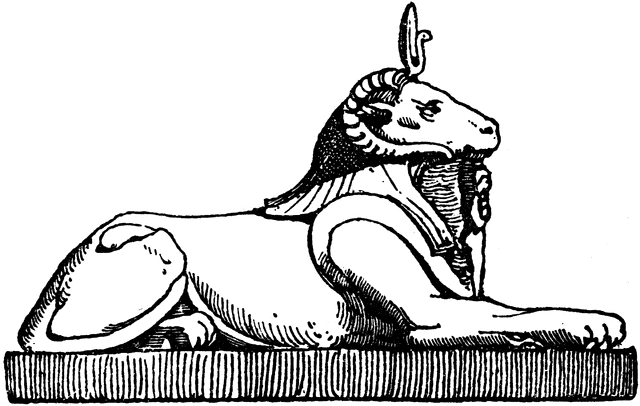 640x406 Crouching Ram Head Sphinx Clipart Etc