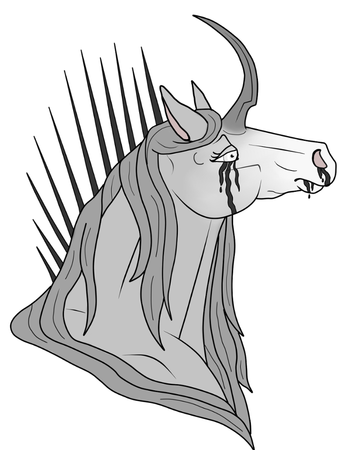 700x903 Collection Of Free Horns Drawing Curly Download On Ui Ex