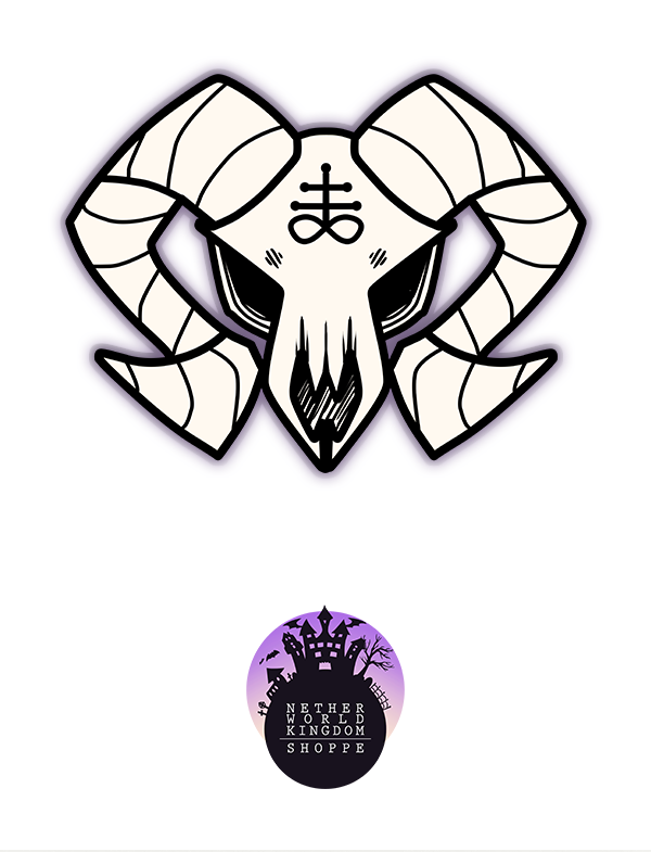 600x785 Ram Skull Hard Enamel Pin Netherworld Kingdom Shoppe