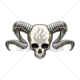 325x325 Ram Skull Print Design Gl Stock Images