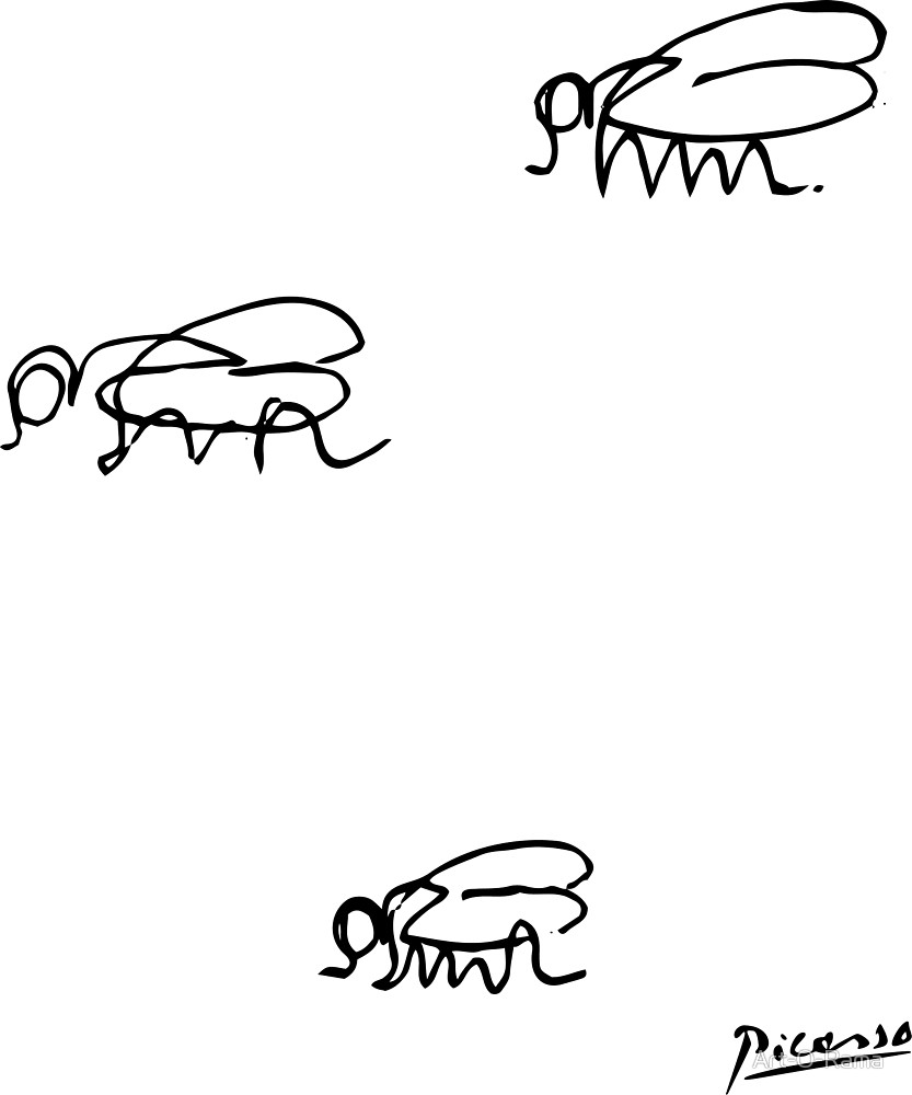 833x1000 Flies Line Drawing, Animals Sketch Artwork, Pablo Picasso, Tshirts