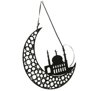 300x300 Eid Mubarak Hanging Ramadan Crescent Pattern Wall Home Decoration