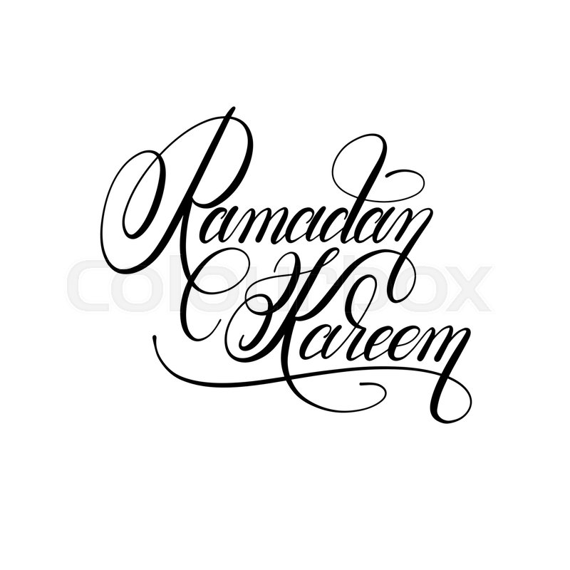 800x800 Ramadan Kareem Calligraphy Handwritten Stock Vector Colourbox