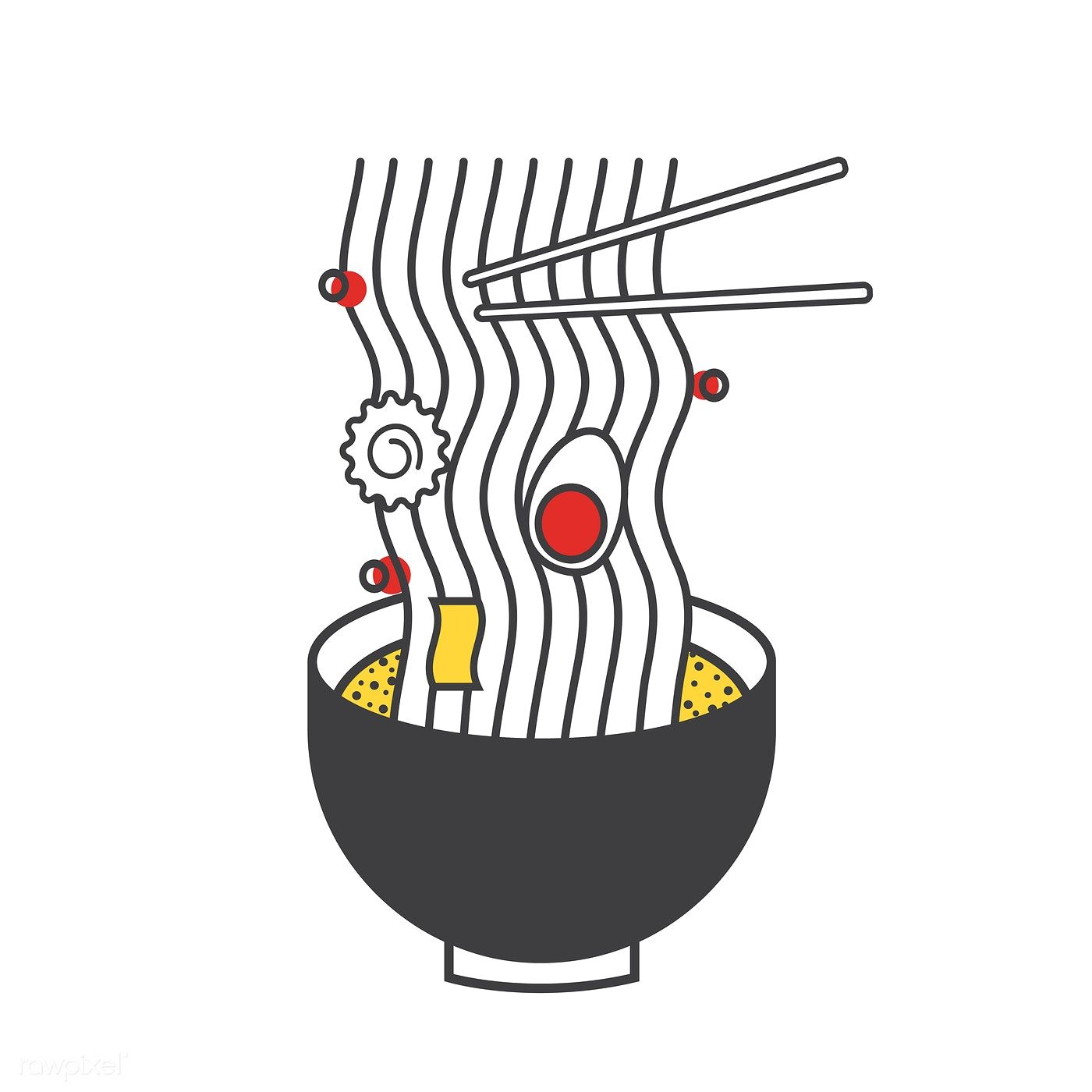 1400x1400 Illustration Of Ramen Noodle Free Image