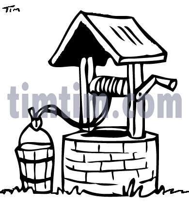 390x420 Free Drawing Of Well Bw From The Category Farm Animals Ranch