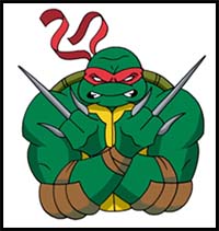 200x211 How To Draw Teenage Mutant Ninja Turtles Cartoon Characters