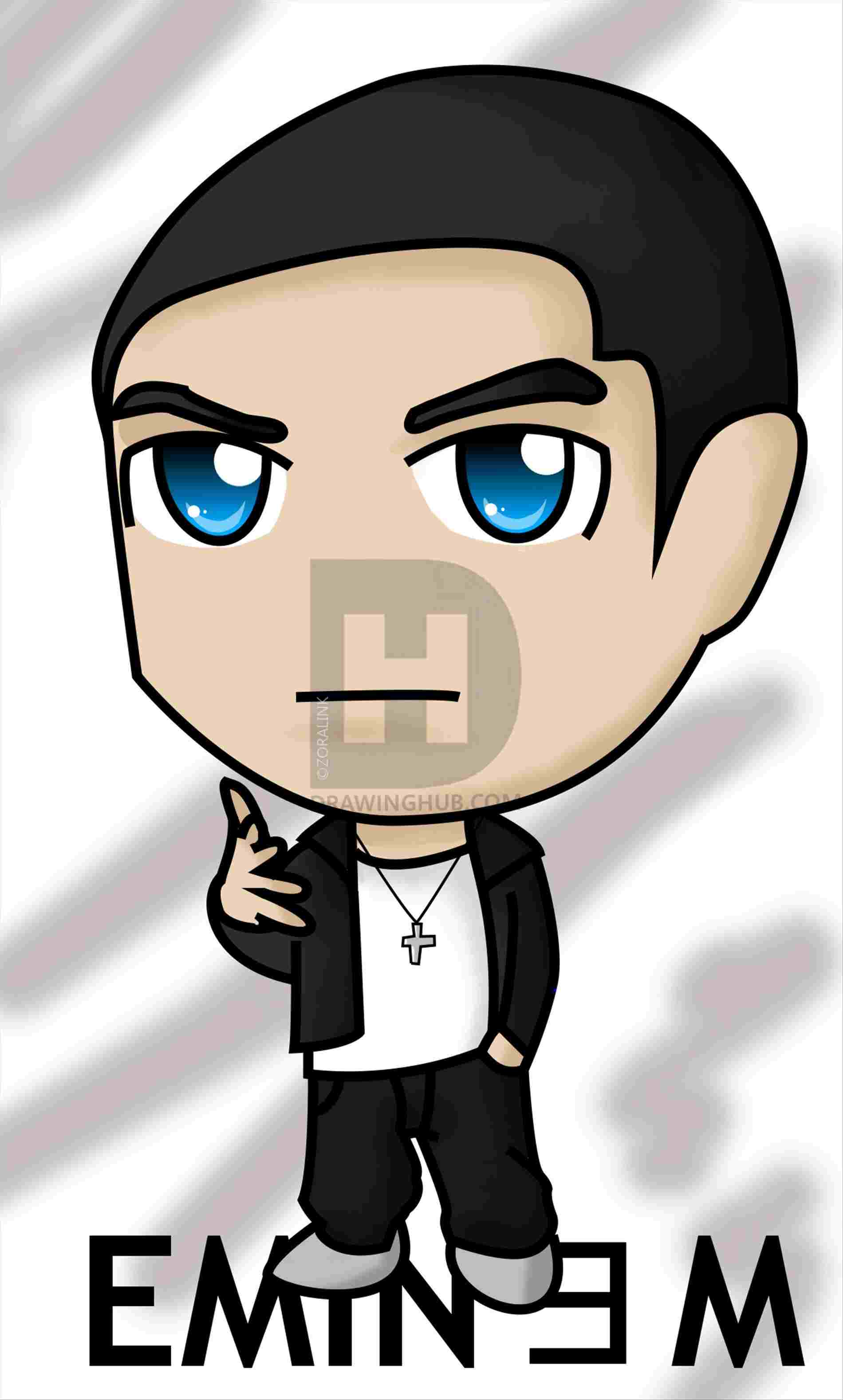 1900x3156 How Eminem Cartoon Drawing To Draw Chibi Step