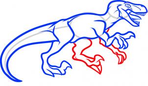 302x176 how to draw how to draw a velociraptor dinosaur