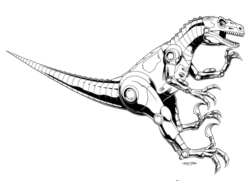 800x580 Robot Drawing Raptor For Free Download