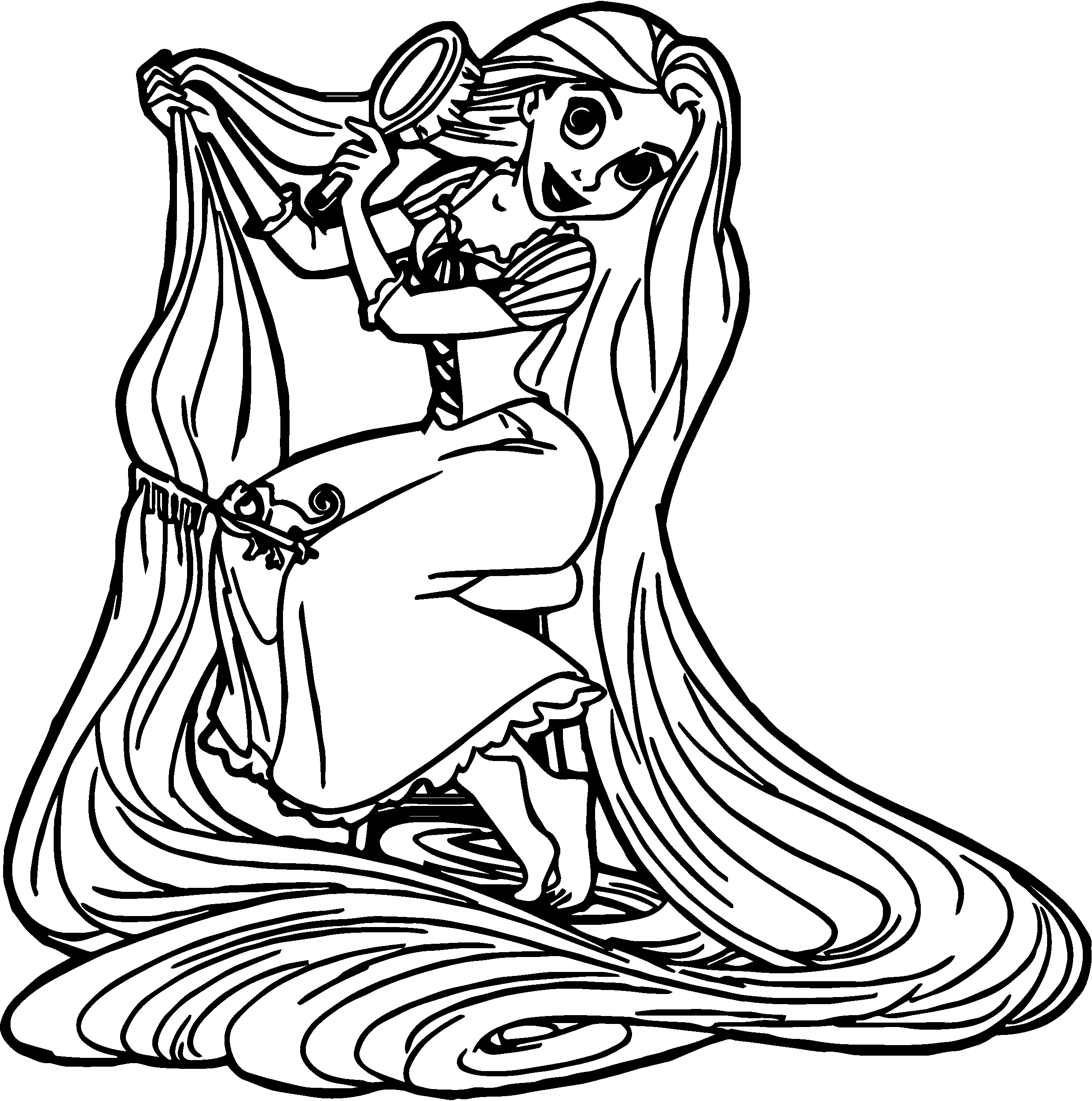 2481x2500 Rapunzel Disney Princess Coloring