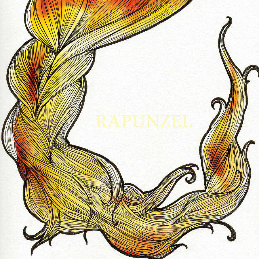 900x900 Rapunzel's Hair Drawing