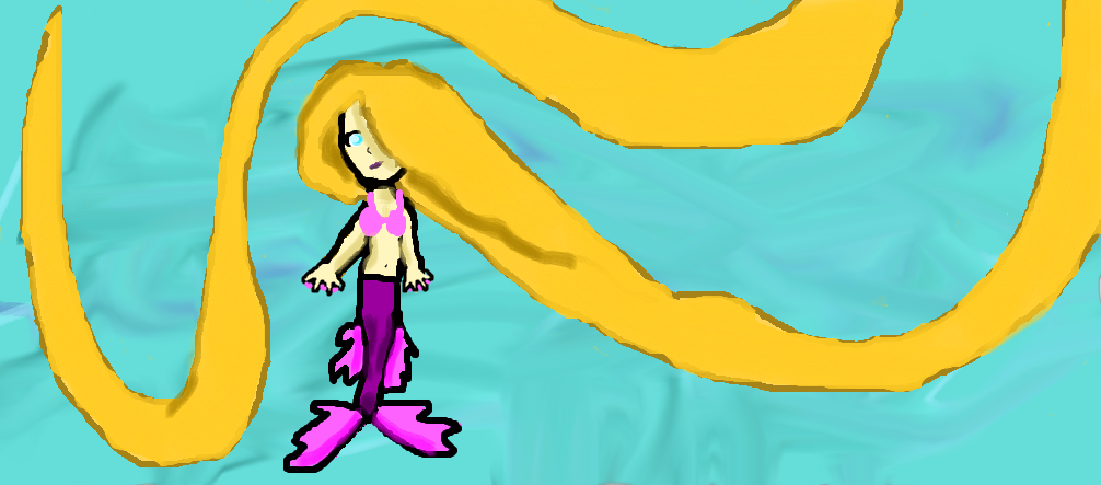 1006x443 Rapunzel Drawing