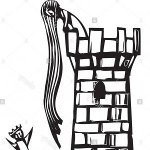 300x300 Stock Illustration Rapunzel Vector Linear Icon Isolated Studiogrfx