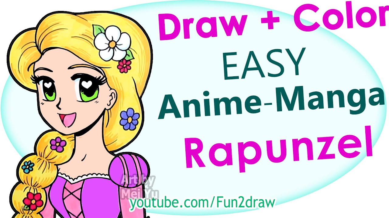 1280x720 How To Draw Anime, Manga Rapunzel