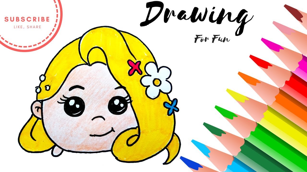 1280x720 How To Draw Rapunzel Tangled Disney Tsum Tsum