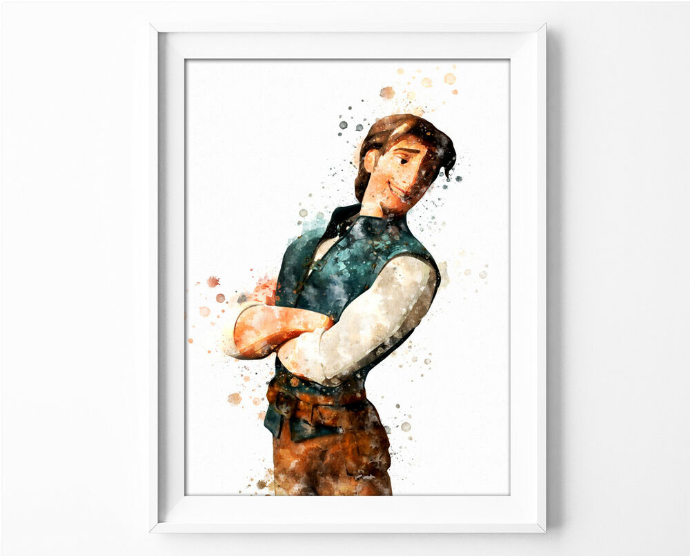 1000x806 Tangled Print Disney Rapunzel Watercolor Poster Nursery