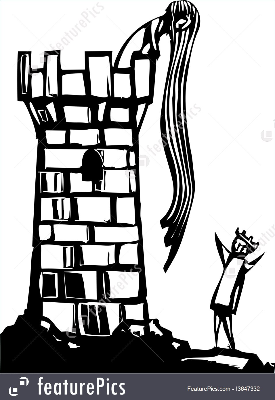 956x1392 Rapunzel's Tower Illustration