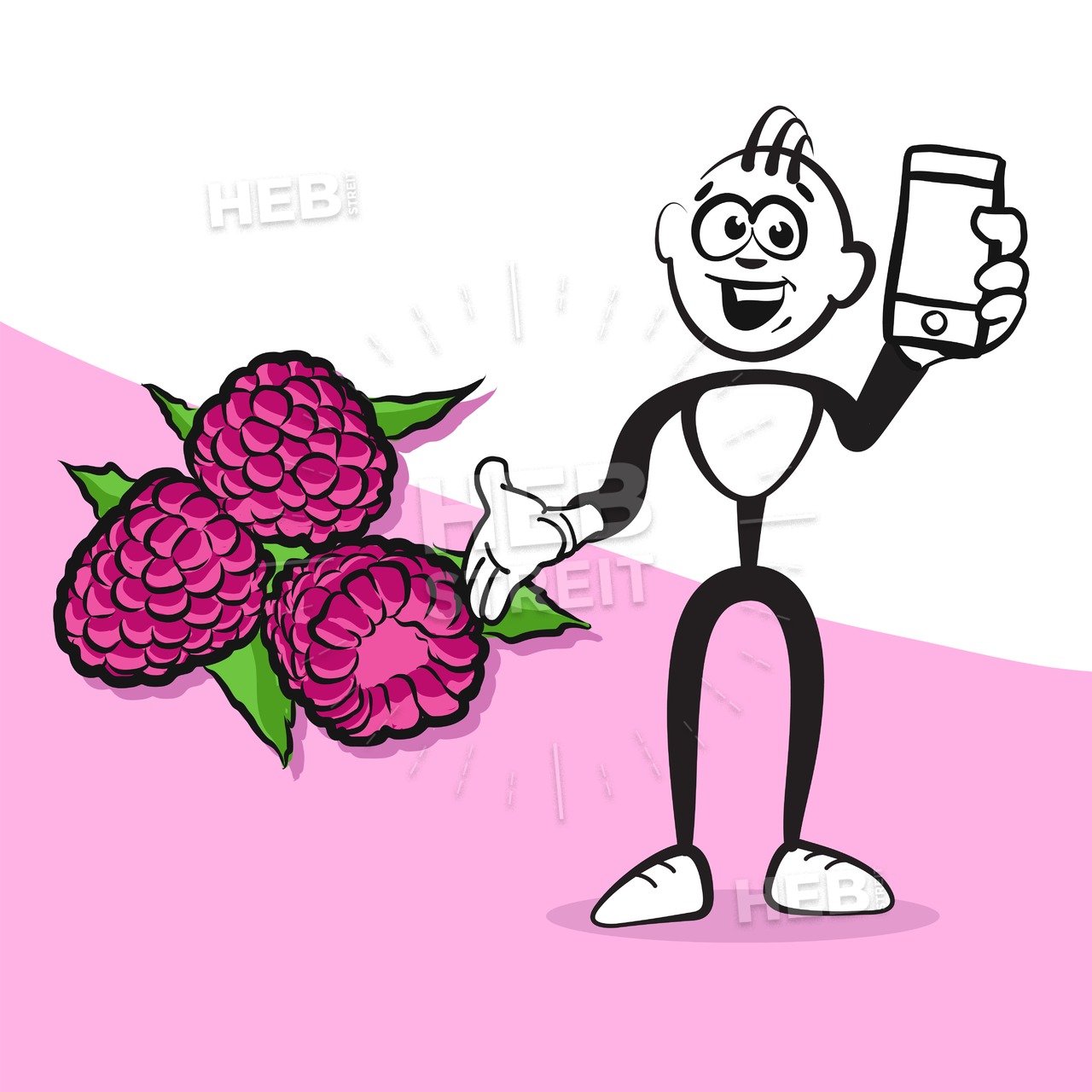 1280x1280 Raspberry Mobile Man Stickman Emotion Hebstreits Sketches