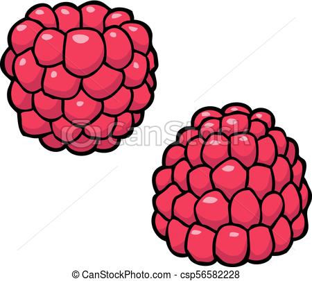 450x405 Cartoon Doodle Raspberry On A White Background Vector Illustration