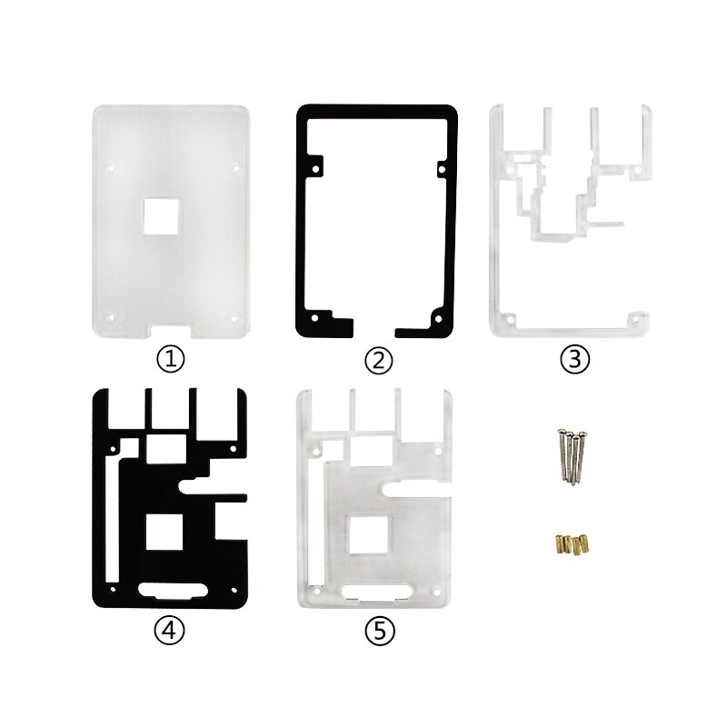 800x800 Raspberry Pi Acrylic Case Black And Transparent Color Box