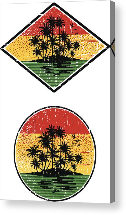 435x740 Rasta Island Sunset Acrylic Print