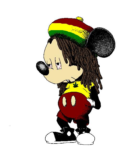 510x600 rasta mickey mouse stoner drawing weed memes