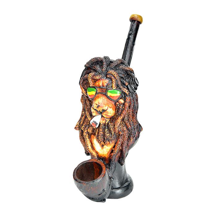 700x700 Rasta Lion Wood Pipe Marijuana Packaging
