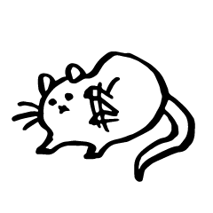 240x240 Monochrome Rat Line Stickers Line Store