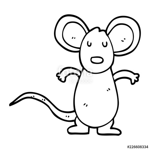 500x500 Line Drawing Cartoon Black Rat Stock Image And Royalty Free