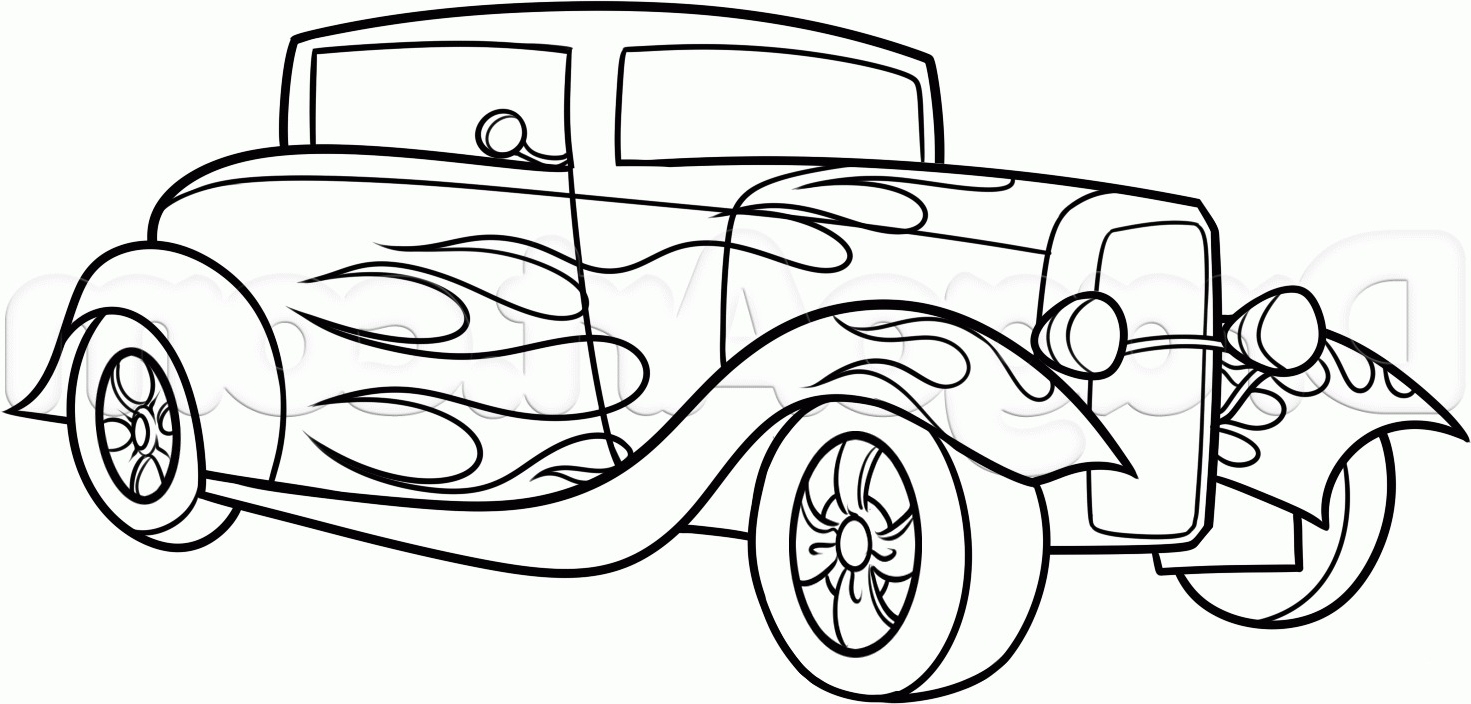 1471x704 Hot Rod Coloring Pages To Print New Inside