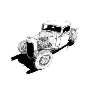 300x300 chevy bobber truck hot rod ink dwg drawing