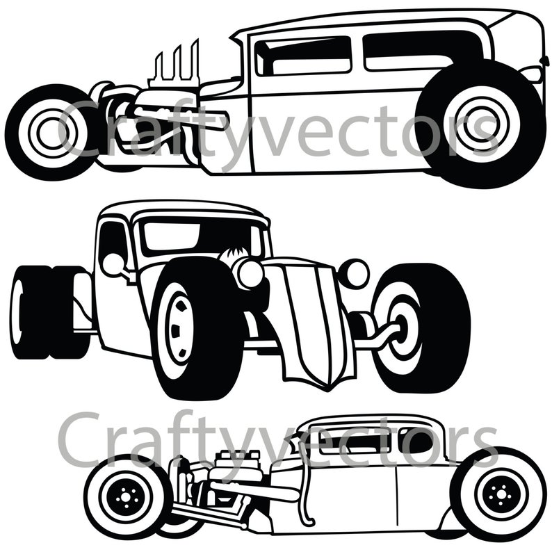 794x794 Rat Rod Cars Vector Etsy