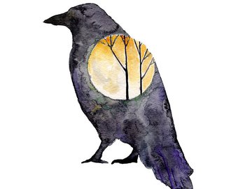 340x270 Raven Print Etsy