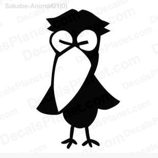 310x310 raven drawing decal, vinyl decal sticker, wall decal