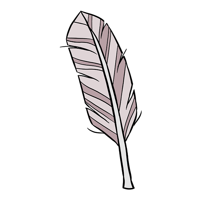 680x678 How To Draw A Feather