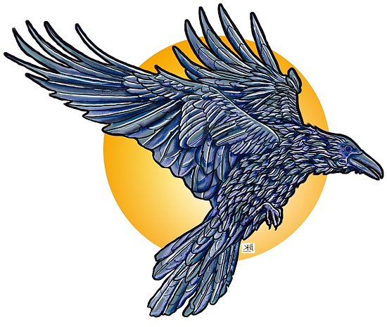 550x465 Raven In Flight Posters