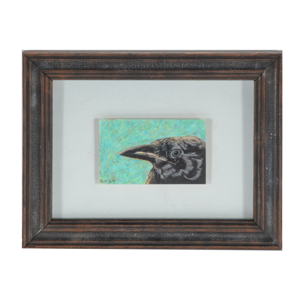1000x1000 Rebecca Manns Original Colored Pencil Drawing Of Blackbird Ebth