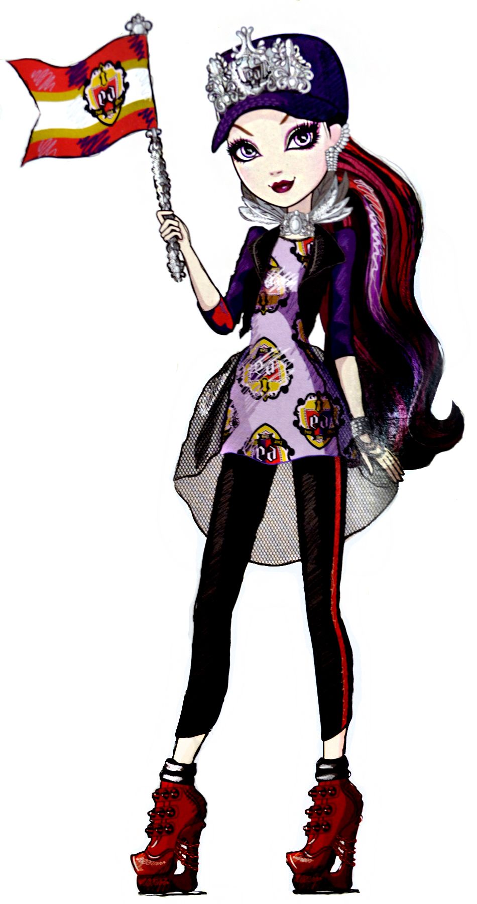 950x1800 Raven Queen School Spirit Profile Art Ever After High Artworks