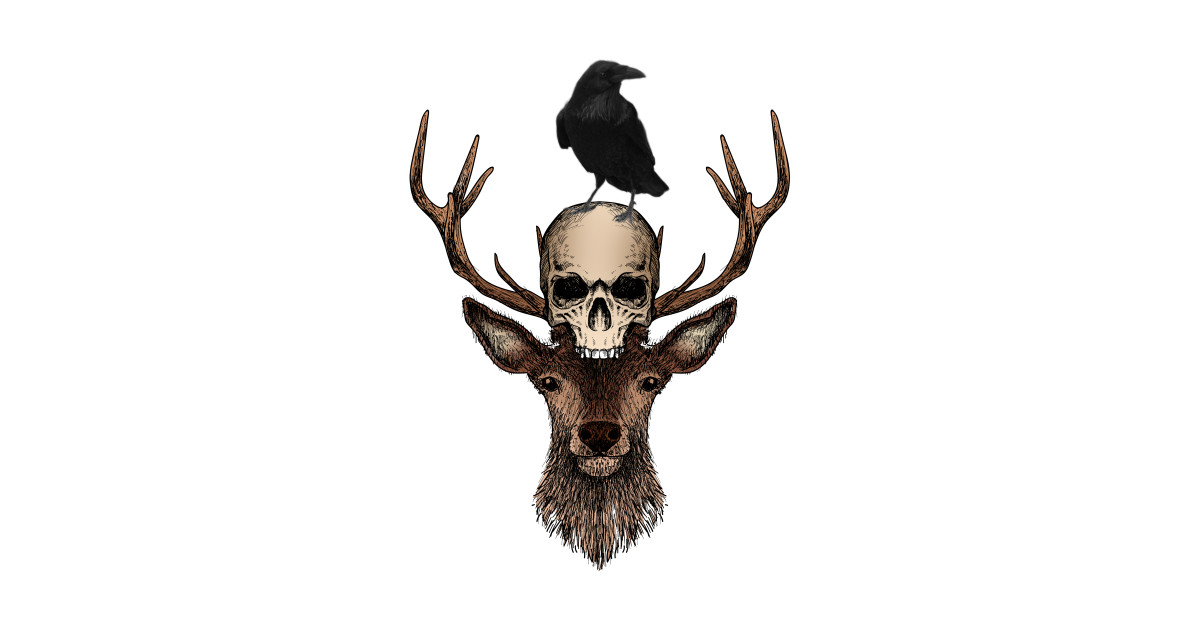 1200x630 Deer Skull Raven